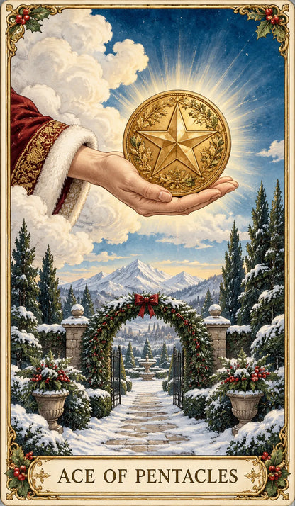 Last Day 49% OFF🎉-🔮 Yuletide Tarot Deck | 78 Festive Cards & A Guided 12-Day Holiday Ritual