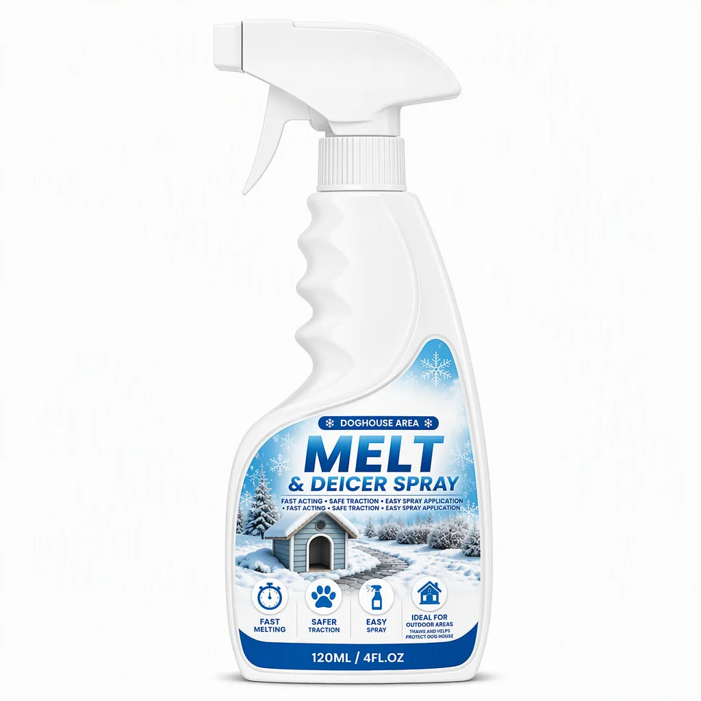 Outdoor De-Icing & Snow Melting Spray – pet-safe, dissolves frost on contact. Clear steps, walkways & patios fast! 🛡️✅