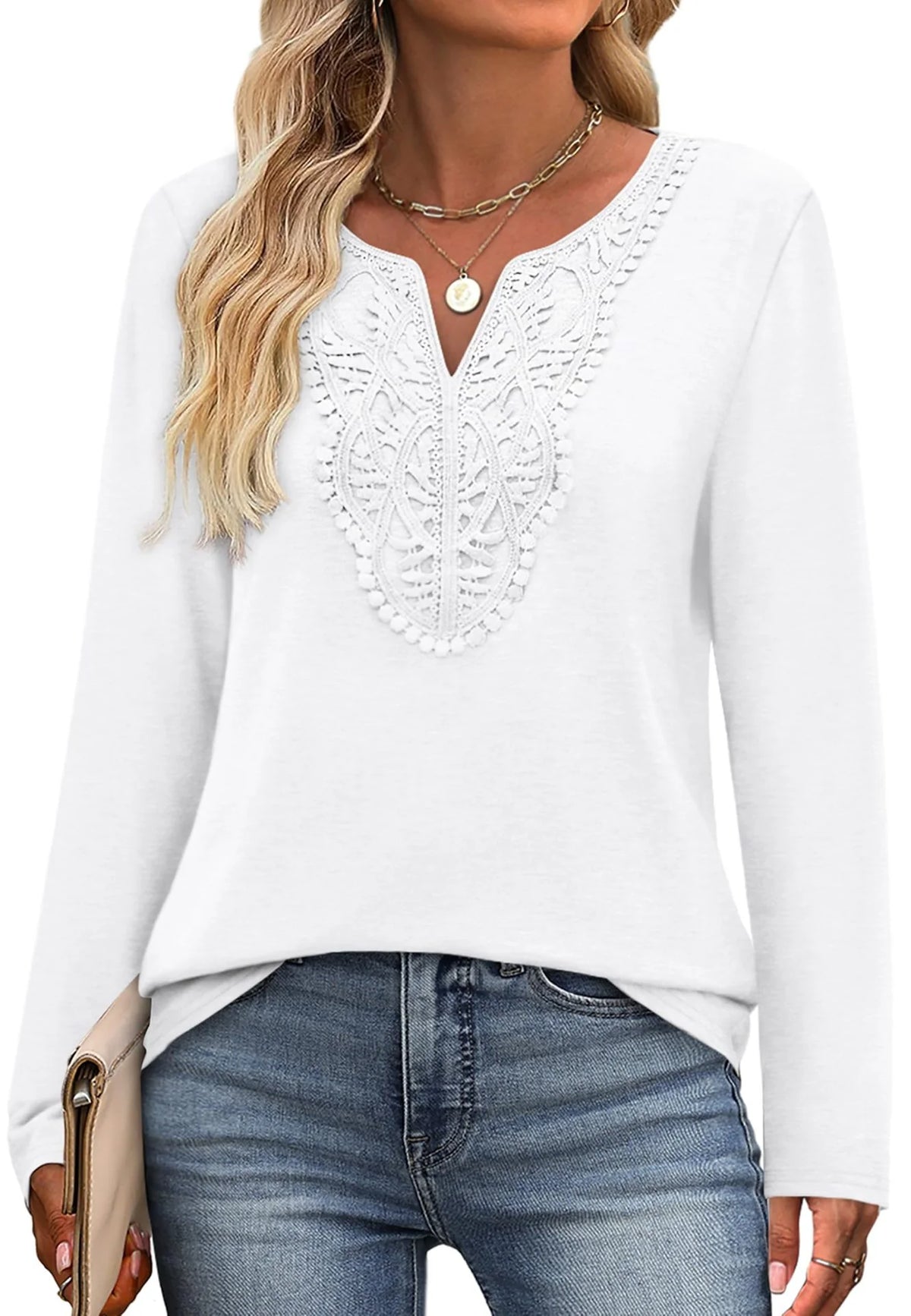 🎉48% Off! ✨-Women's Bohemian Style Elegant V-Neck Longsleeves Blouse Shirt