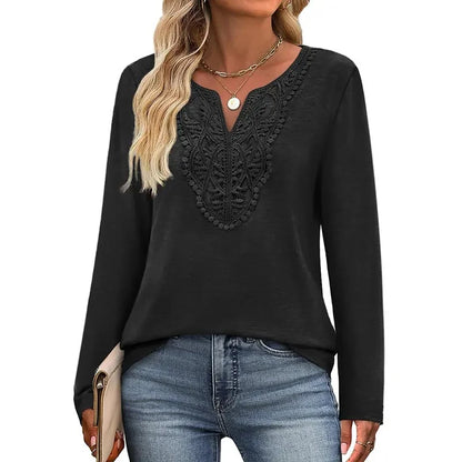 🎉48% Off! ✨-Women's Bohemian Style Elegant V-Neck Longsleeves Blouse Shirt