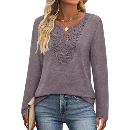 🎉48% Off! ✨-Women's Bohemian Style Elegant V-Neck Longsleeves Blouse Shirt