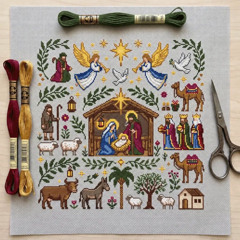✝️🧵Nativity Cross Stitch Kit🪡