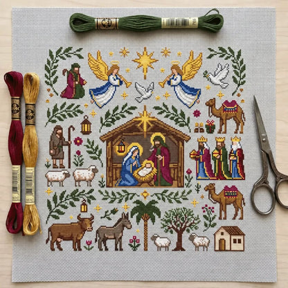 ✝️🧵Nativity Cross Stitch Kit🪡