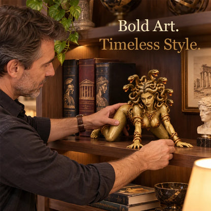 🐍Medusa Goddess Snake Hair Statue, Greek Mythology Gothic Desk Ornament