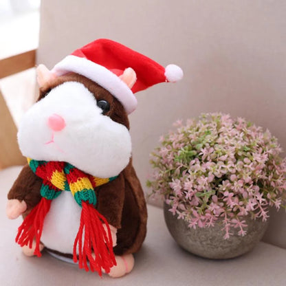 🐹 Last Day Special Price £9.99！✨Talking Hamster Plush – repeats whatever you say, auto head-shaking, hilarious fun for kids & adults.🎁