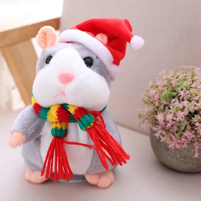 🐹 Last Day Special Price £9.99！✨Talking Hamster Plush – repeats whatever you say, auto head-shaking, hilarious fun for kids & adults.🎁