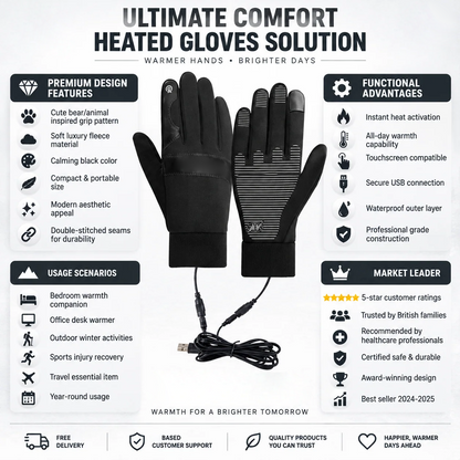 Winter Outdoor Warm Electric Heated Gloves