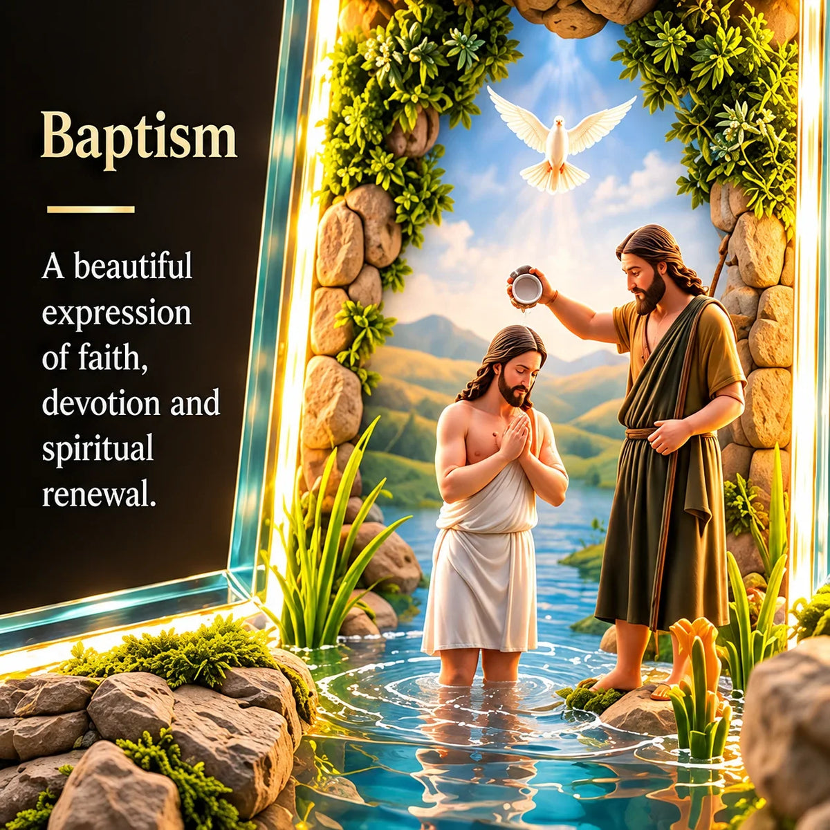 ✝️🙏✝️ The Story of Jesus LED Cross Lamp ✨ 6 Biblical Scenes & Meaningful Christian Gift