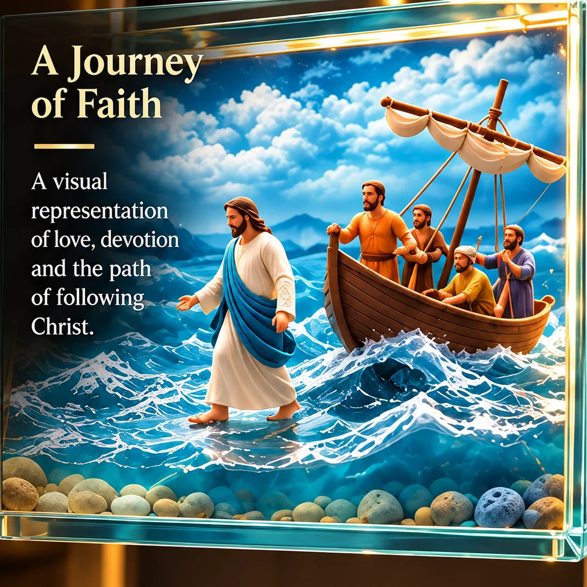 ✝️🙏✝️ The Story of Jesus LED Cross Lamp ✨ 6 Biblical Scenes & Meaningful Christian Gift