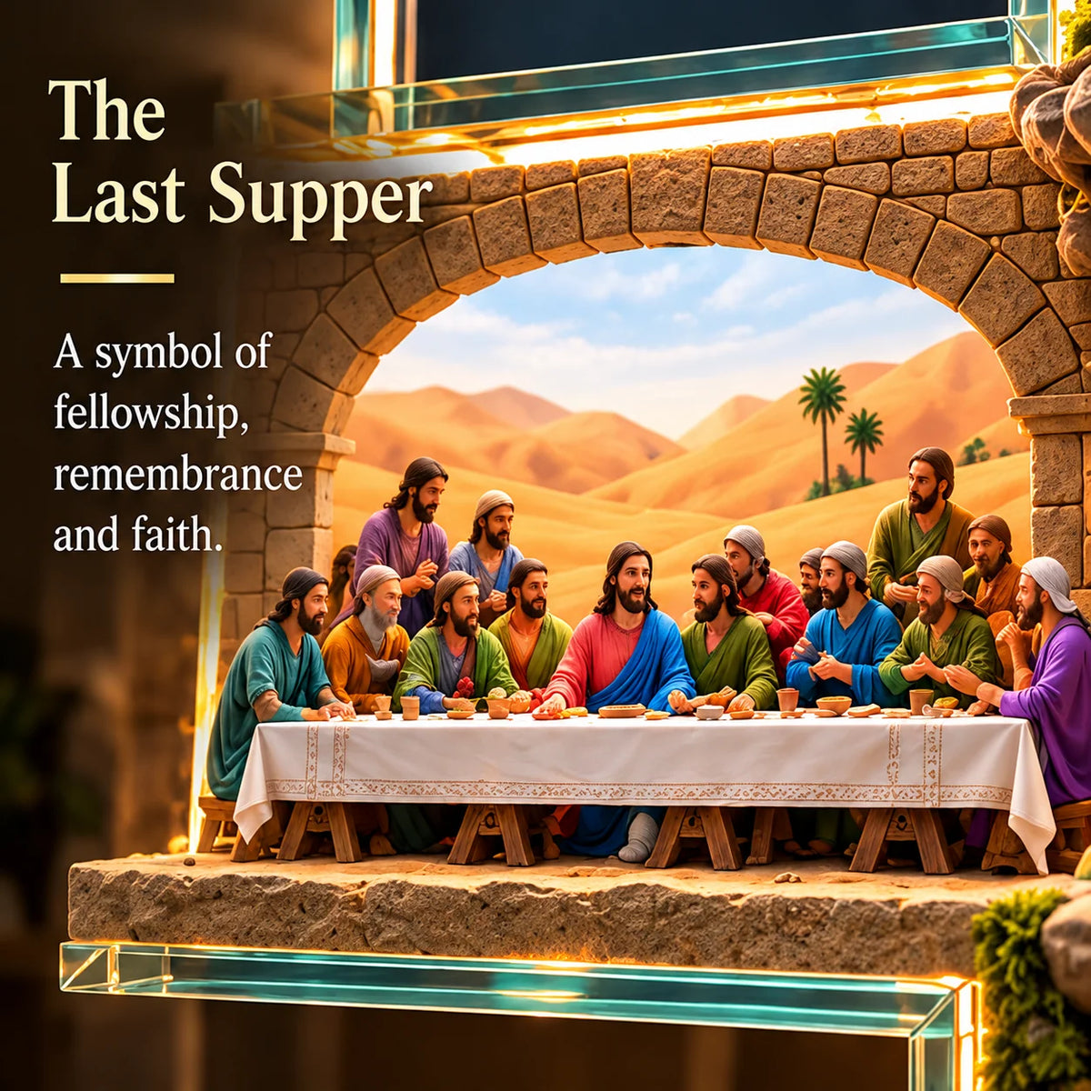 ✨ Last Day – 49% OFF!✝️The Story of Jesus in 6 Scenes Cross Lamp