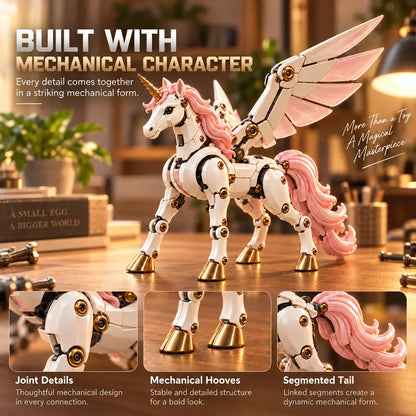 ✨🦄 2-in-1 Transforming Mechanical Unicorn Egg – Winged Fantasy Figure