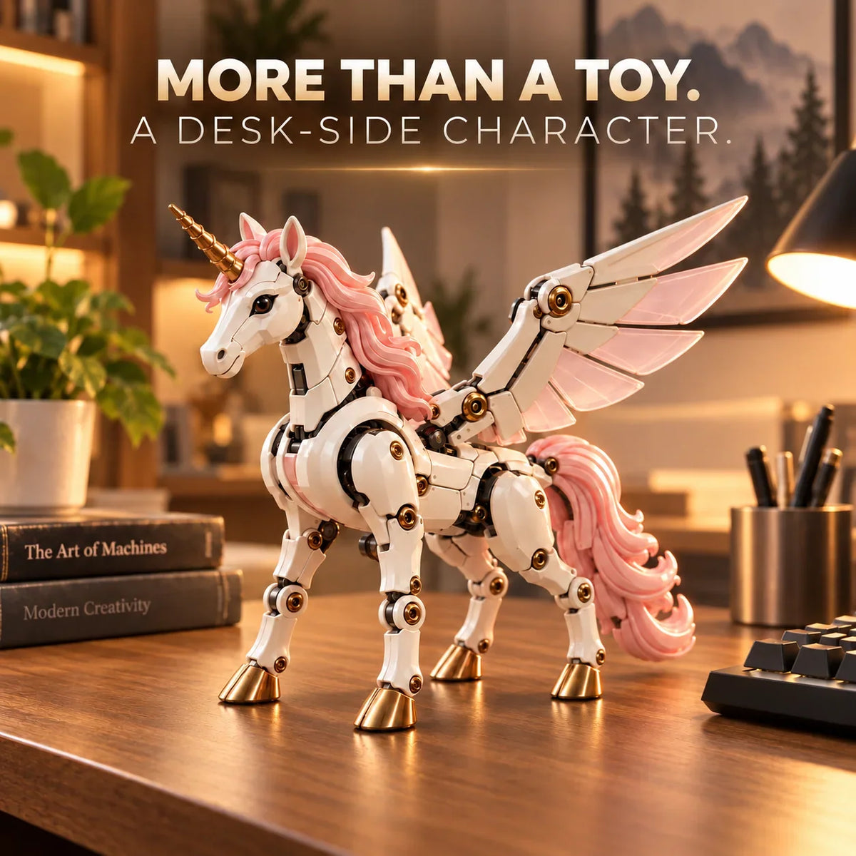 ✨🦄 2-in-1 Transforming Mechanical Unicorn Egg – Winged Fantasy Figure