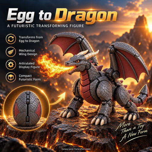 🐉 Guardian Dragon Egg — Transforming Dragon Figure with Sculpted Details
