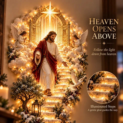 ✨ Last Day – 49% Off!✨ Jesus Light Of Heaven Christmas Wall Hanging✝️