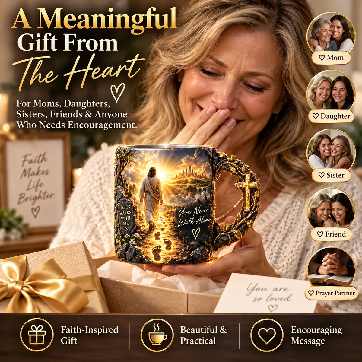 ☀️✝️Joy Comes in the Morning™ Heat-Reveal Ceramic Faith Mug🙏Inspirational Christian Coffee Cup