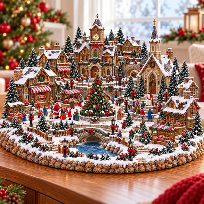 Christmas Village Lighting Night ✨🎄 – Lighted Holiday Scene with Jesus & Santa Claus ✝️🎅
