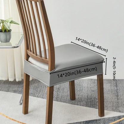 🪑 Waterproof Stretch PU Leather Dining Chair Seat Cover 💧