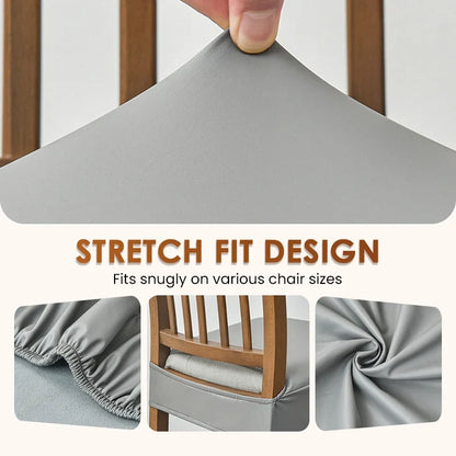 🪑 Waterproof Stretch PU Leather Dining Chair Seat Cover 💧