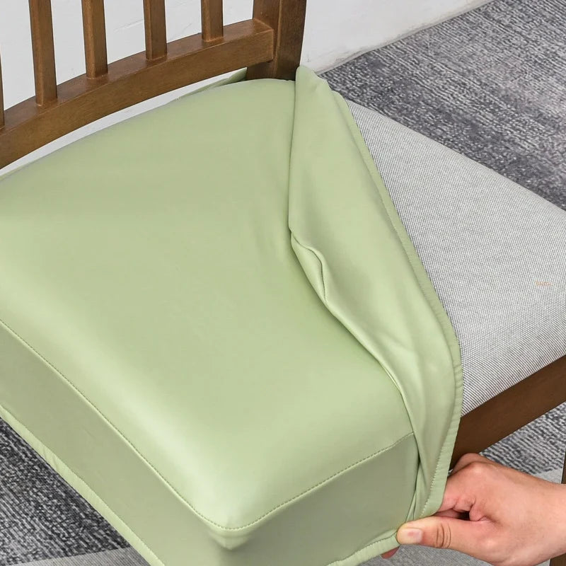 🪑 Waterproof Stretch PU Leather Dining Chair Seat Cover 💧