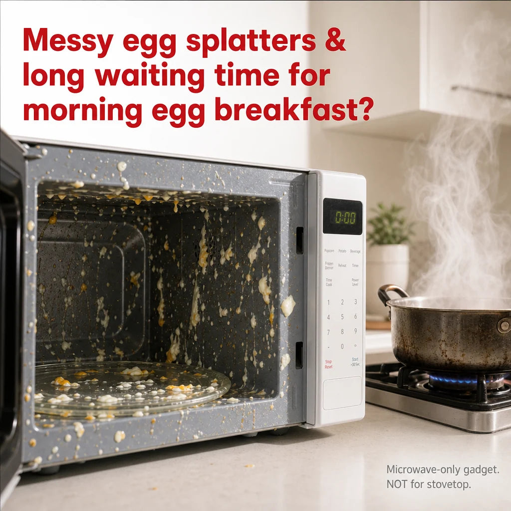 🥚Multi‑Function Microwave Egg Cooker Steamer Box With Lid