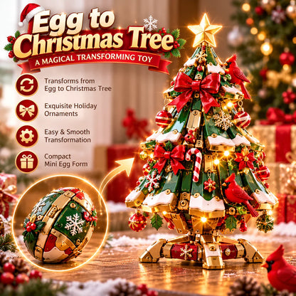 🥚✨🎄 Egg-to-christmas Tree™ Magical Transforming Toy – Cardinal Christmas Tree Holiday Gift 🎁