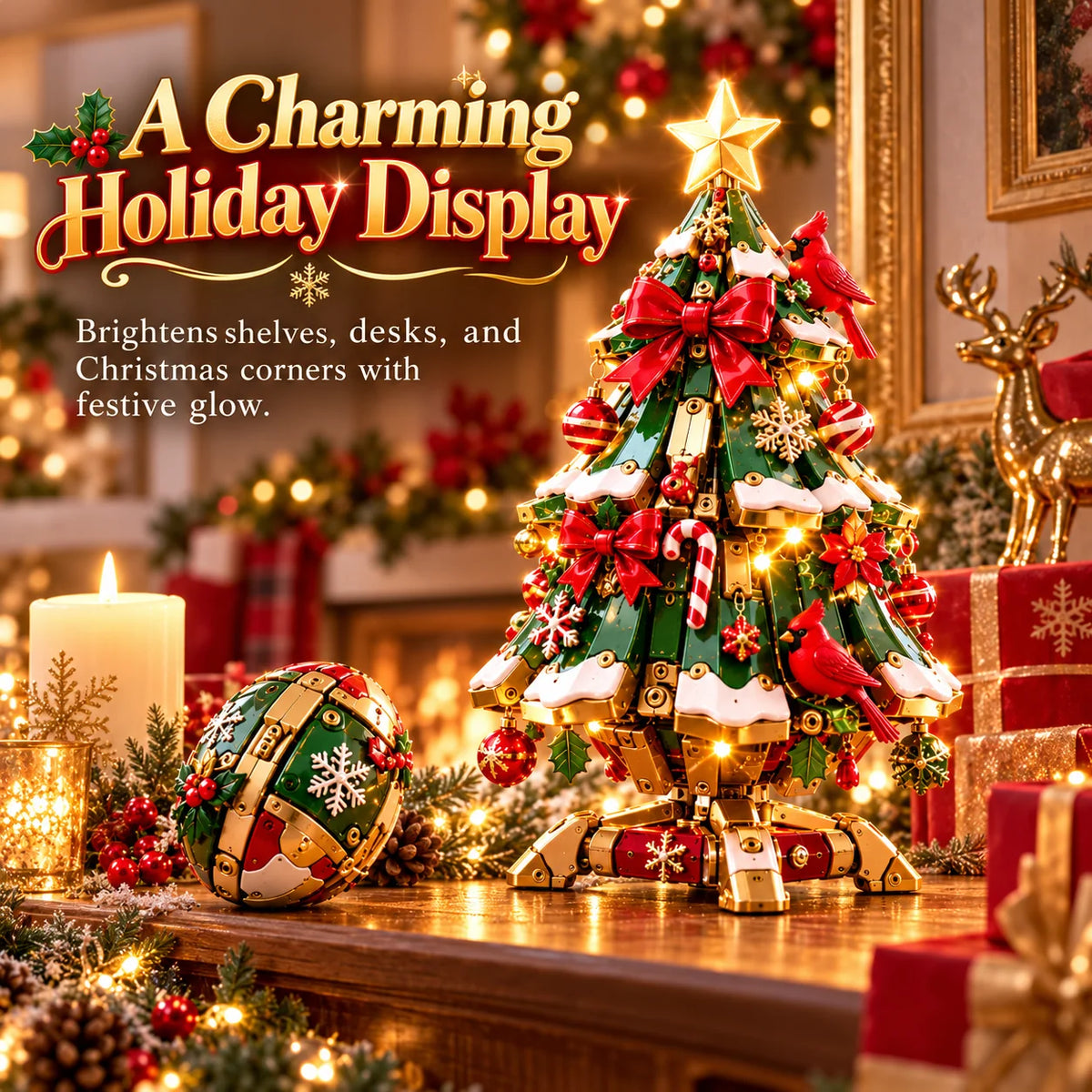 🥚✨🎄 Egg-to-christmas Tree™ Magical Transforming Toy – Cardinal Christmas Tree Holiday Gift 🎁
