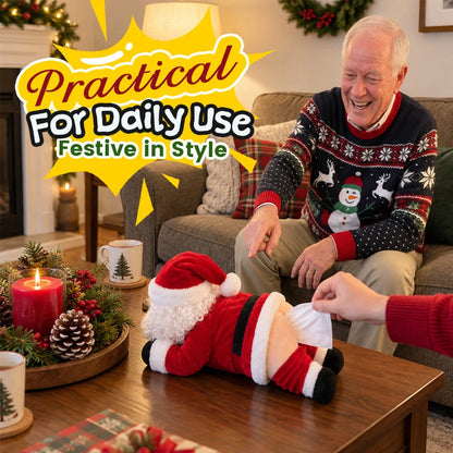 🎅🎶 Funny Santa Butt Tissue Box