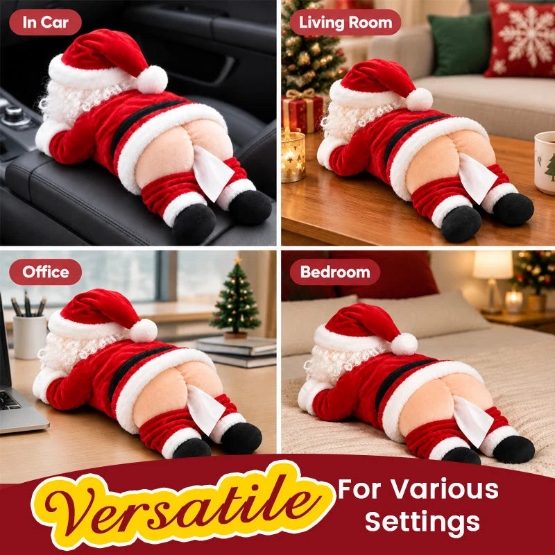 🎅🎶 Funny Santa Butt Tissue Box