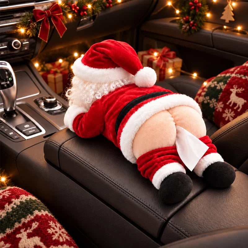 🎅🎶 Funny Santa Butt Tissue Box