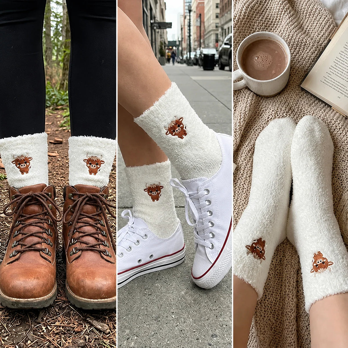 🧦✨ 49% OFF! Cute Cow Slipper Socks