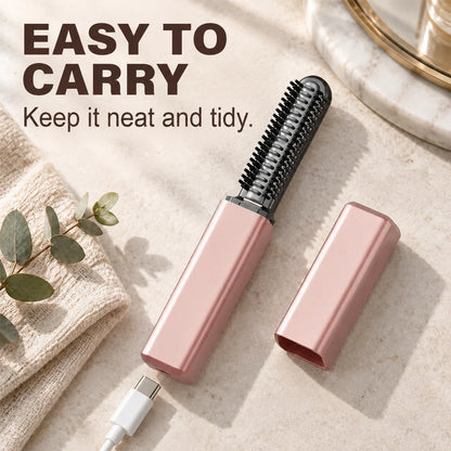 ✨ Compact Wireless Hot Comb – Handy Bang Styling Companion!
