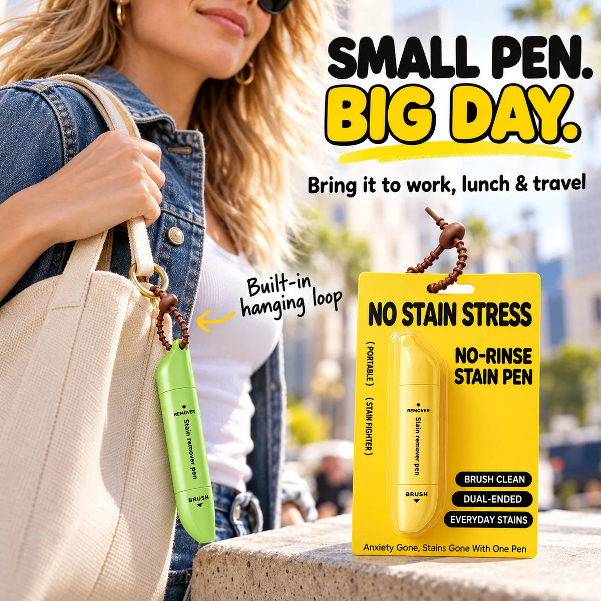 🖊️ Portable Dual-Head Stain Remover Pen - Waterless Stain Cleaning