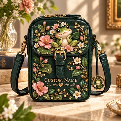 Personalized Hummingbird Crossbody Bag - Custom Name Floral RFID Shoulder Bag 🎁✨