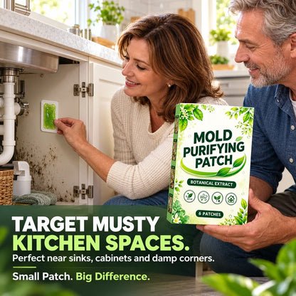 🧪 6Pcs Mold Purifying Patches – Botanical Mildew Removal Pads, Long Lasting Mold Inhibitor for Bathroom, Kitchen, Wall Corners & Damp Hidden Spots