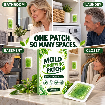 🧪 6Pcs Mold Purifying Patches – Botanical Mildew Removal Pads, Long Lasting Mold Inhibitor for Bathroom, Kitchen, Wall Corners & Damp Hidden Spots
