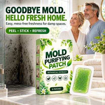 🧪 6Pcs Mold Purifying Patches – Botanical Mildew Removal Pads, Long Lasting Mold Inhibitor for Bathroom, Kitchen, Wall Corners & Damp Hidden Spots