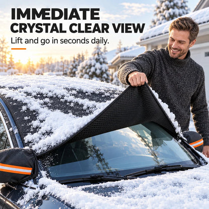 ✨ Thickened Oxford Windshield Cover – Windproof, All-season, Secure Fit ☀️