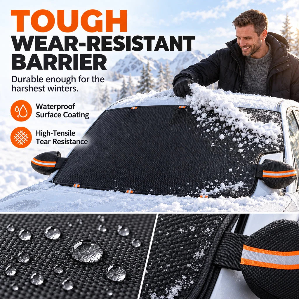 ✨ Thickened Oxford Windshield Cover – Windproof, All-season, Secure Fit ☀️