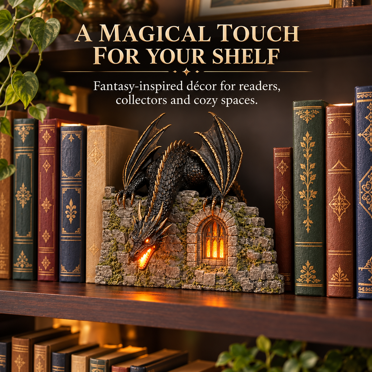 🐉 Dragon Humidifier with Flame Effect – Fantasy Magic for Your Reading Nook