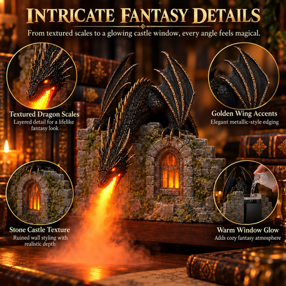 🐉 Dragon Humidifier with Flame Effect – Fantasy Magic for Your Reading Nook