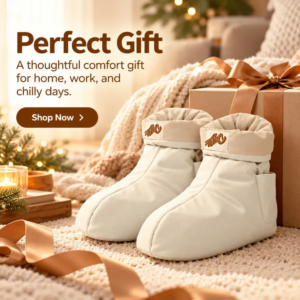 USB-Heated Foot Warmer Boots – Waterless Electric Foot Warmers