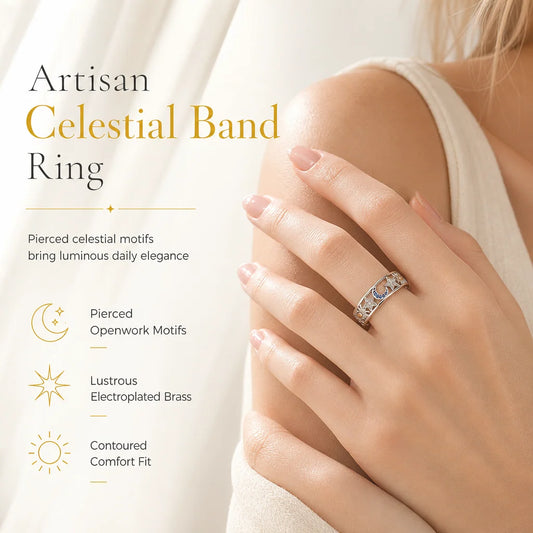 💎Women's Celestial Sun Moon and Star Hollow Out Ring