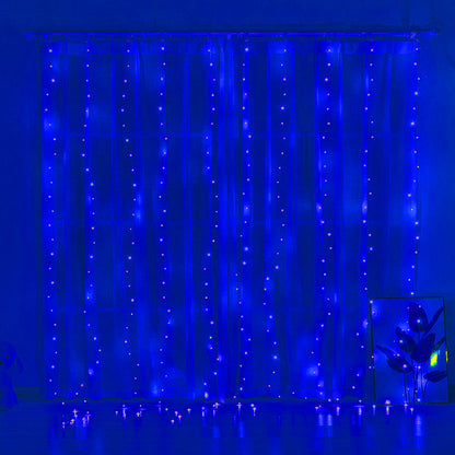 300 LED Curtain Lights – 9.8FT × 9.8FT, 8 Modes, Remote Controlled