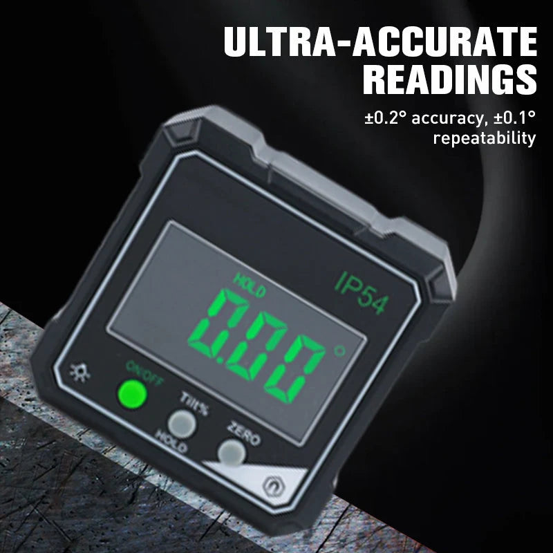 📐IP54 Waterproof Magnetic Digital Angle Gauge – Precise, Hands-free, Tough ✨