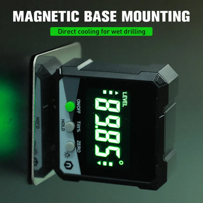 📐IP54 Waterproof Magnetic Digital Angle Gauge – Precise, Hands-free, Tough ✨