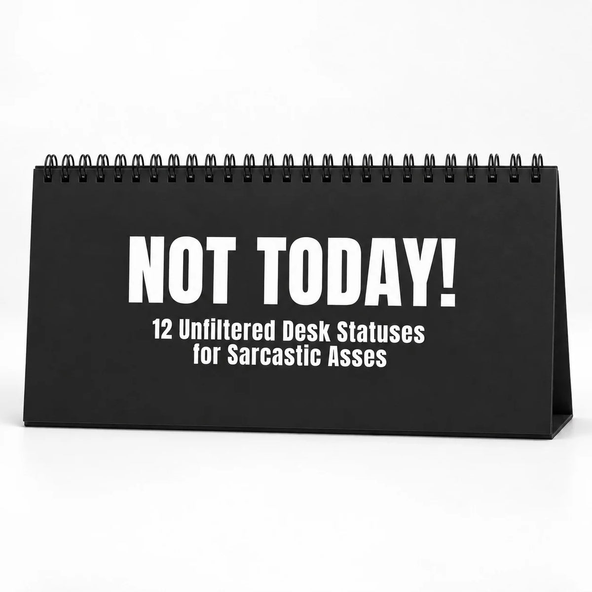 NOT TODAY! Unfiltered Desk Status Flip Sign — 12 Messages