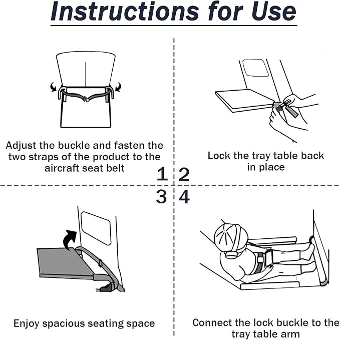 ✈️ Kids’ Airplane Seat Extender – Foldable Travel Leg Rest, No Inflation Needed 🚀