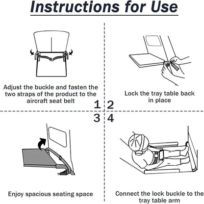 ✈️ Kids’ Airplane Seat Extender – Foldable Travel Leg Rest, No Inflation Needed 🚀