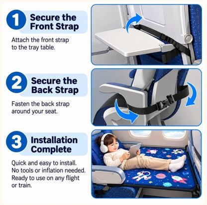 ✈️ Kids’ Airplane Seat Extender – Foldable Travel Leg Rest, No Inflation Needed 🚀