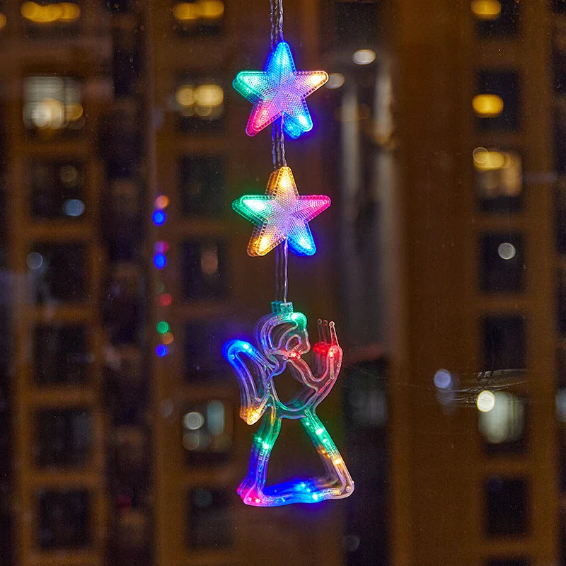 🎄❄️ DIY Christmas Snowflake Suction Cup LED Lights ✨ | Battery Operated, Warm & Multi-Colour, Window Suction Lights, Christmas Home & Party Decor